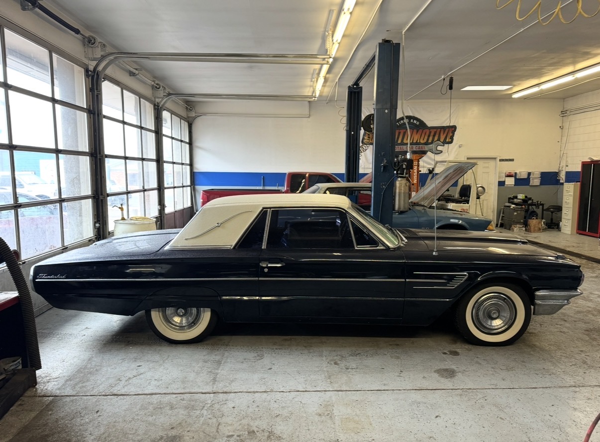 Classic Ford Thunderbird in the shop